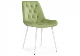 Стул на металлокаркасе Гояр confetti green / белый глянец (61x61x82)
