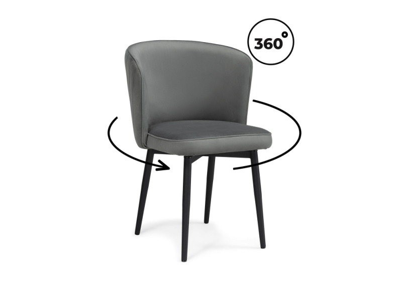 Стул на металлокаркасе Фрибур крутящийся MR-11 / черный (56x53x82). 