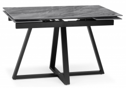 Керамический стол Силлем 120(180)х90 оробико / черный (80x77)
